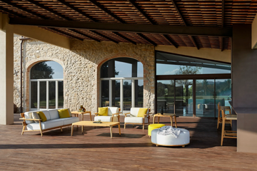 PARALEL - 3 seater fabric garden sofa by POINT - view 3