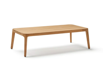 PARALEL - Rectangular teak garden side table by POINT - view 2