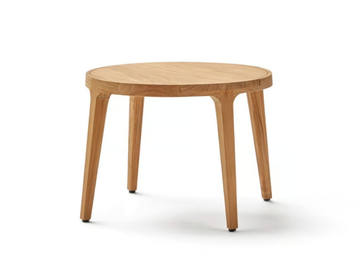 PARALEL - Round teak garden side table by POINT - view 2