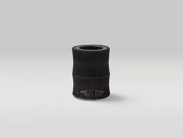 WEAVE - High round rope planter by POINT - view 3