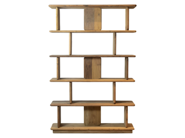 MATTEO - Freestanding open reclaimed wood bookcase by POMAX - view 2