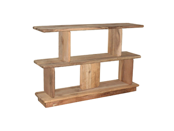 MATTEO - Freestanding open reclaimed wood bookcase by POMAX - view 3