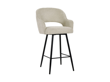 MERCY - High fabric stool with back by POMAX - view 2