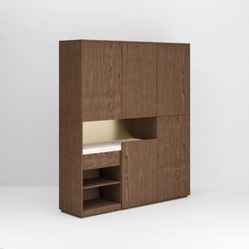 BLOCK 2.0 - Wooden office storage unit with hinged doors by PROF - view 3