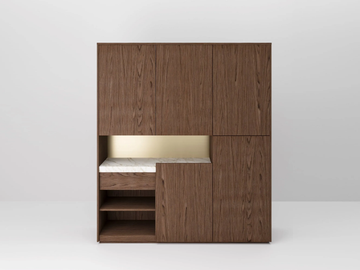BLOCK 2.0 - Wooden office storage unit with hinged doors by PROF - view 2
