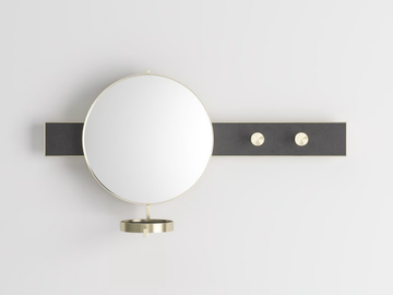 JACKIE - Metal mirror / coat rack by PROF - view 3