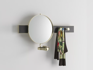 JACKIE - Metal mirror / coat rack by PROF - view 2