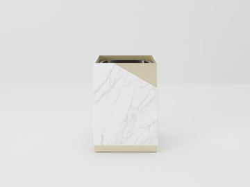 LOUISE - Glass and metal waste paper bin by PROF - view 2