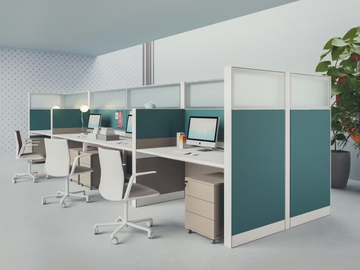 OPENWALL - Freestanding modular wooden office screen by PROF - view 2