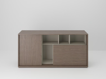 SESSANTA - Wooden office storage unit with hinged doors by PROF - view 2