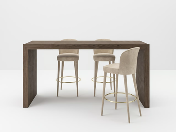 BLOCK 2.0 - Rectangular wooden High meeting table by PROF - view 2