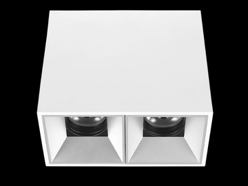 PERFORMANCE CUBO DUO - LED multiple ceiling powder coated aluminium spotlight by PROLED - view 2