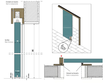 KIT WOODY - Sliding door track by PROTEK® - view 3