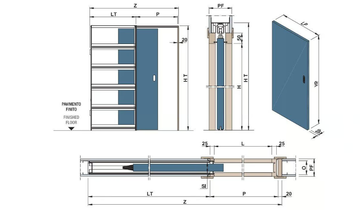 SKUDO® - Counter frame for double sliding doors by PROTEK® - view 3