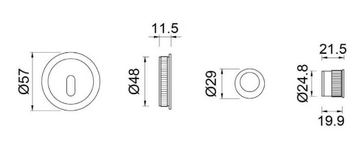 SQUARE HANDLE - Sliding door lock by PROTEK® - view 3