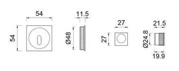 SQUARE - Recessed door handle by PROTEK® - view 3