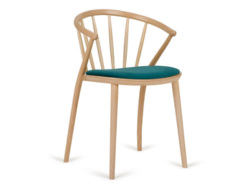 SUDOKU B-9820 - Wooden chair with integrated cushion by Paged - view 2