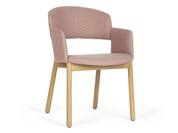 HOLO - Upholstered fabric chair with armrests by Paged - view 2