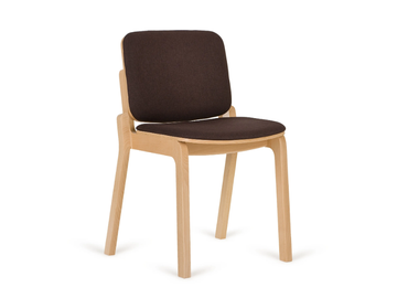 A-HIP-3702 - Wooden chair with integrated cushion by Paged - view 2