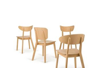 A-LOF-4230 - Contemporary style wooden chair open back by Paged - view 3