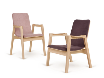 B-DUB - Upholstered fabric easy chair with armrests by Paged - view 3