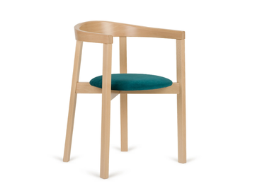 B-UXI-2920 - Stackable chair with armrests by Paged - view 2