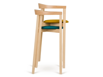 B-UXI-2920 - Stackable chair with armrests by Paged - view 3