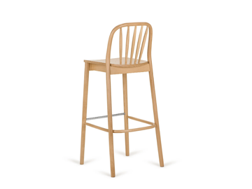 ALDO H-1070 - High stackable beech stool by Paged - view 3