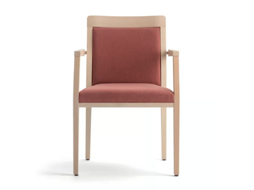 OPERA BOHEME 49EFP.i8 - Upholstered stackable beech chair with armrests by Palma - view 2