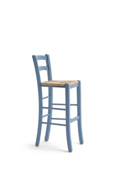 VENEZIA 42AA.pv - High straw stool with back by Palma - view 3