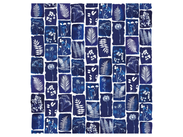 CYANOTYPE BOTANICUM - Panoramic wallpaper by PaperMint - view 3