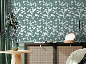 CYANOTYPE LUNARIA - Panoramic wallpaper by PaperMint - view 2