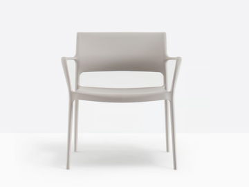 ARA 316 - Stackable polypropylene easy chair with armrests by Pedrali - view 2