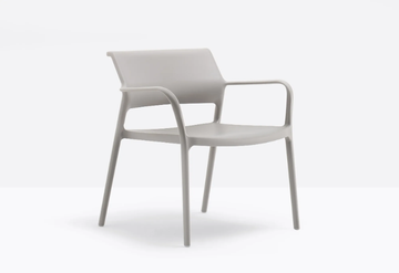 ARA 316 - Stackable polypropylene easy chair with armrests by Pedrali - view 3