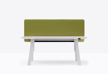 ARKI-TABLE ADJ DESK - Height-adjustable steel and wood office desk with sound absorbing screens by Pedrali - view 3