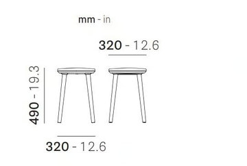 BABILA 2703/A - Low ash stool with integrated cushion by Pedrali - view 3