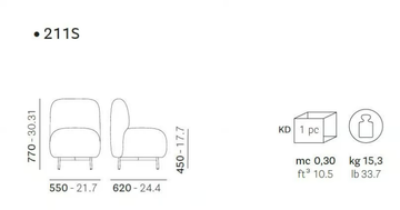 BUDDY 213S - Fabric guest chair by Pedrali - view 3