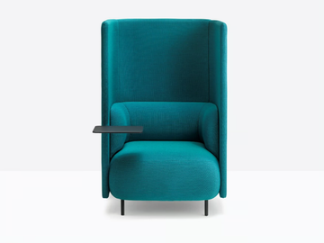 BUDDYHUB BDH001/140 - Acoustic fabric armchair high-back by Pedrali - view 2