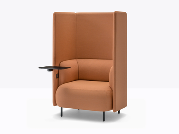 BUDDYHUB BDH001/140 - Acoustic fabric armchair high-back by Pedrali - view 3