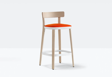 FOLK 2946 - High ash stool with integrated cushion by Pedrali - view 3