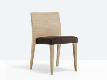 GLAM 431 - Upholstered oak chair by Pedrali - view 2
