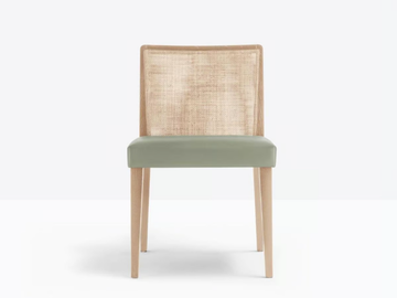 GLAM 432 - Wooden chair with woven cane backrest by Pedrali - view 2