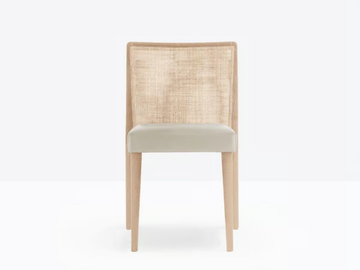 GLAM 433 - Wooden chair with woven cane backrest by Pedrali - view 2