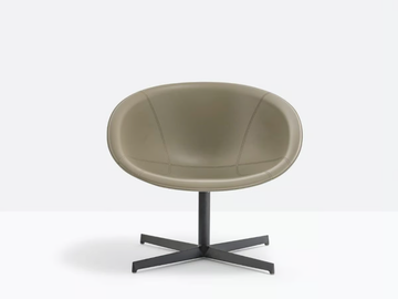 GLISS LOUNGE 361 - With 4-spoke base tanned leather easy chair by Pedrali - view 3