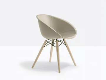 GLISS 904/F - Tanned leather chair by Pedrali - view 2