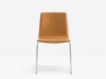 INGA 5663 - Upholstered tanned leather chair by Pedrali - view 2