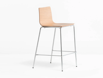 INGA 5616 - Wooden stool with footrest by Pedrali - view 3