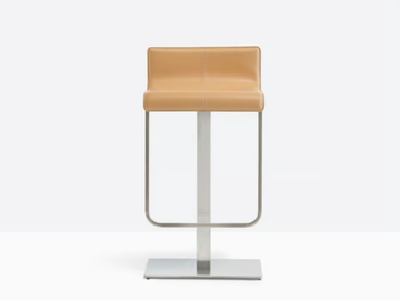 KUADRA 4427/F - Swivel tanned leather stool by Pedrali - view 2