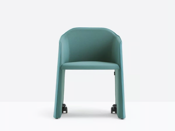 LAJA WINGS 889 G - Upholstered chair with castors by Pedrali - view 3