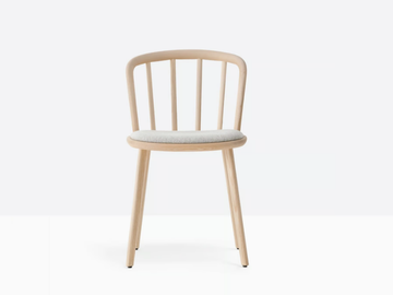 NYM 2831 - Ash chair with integrated cushion by Pedrali - view 2